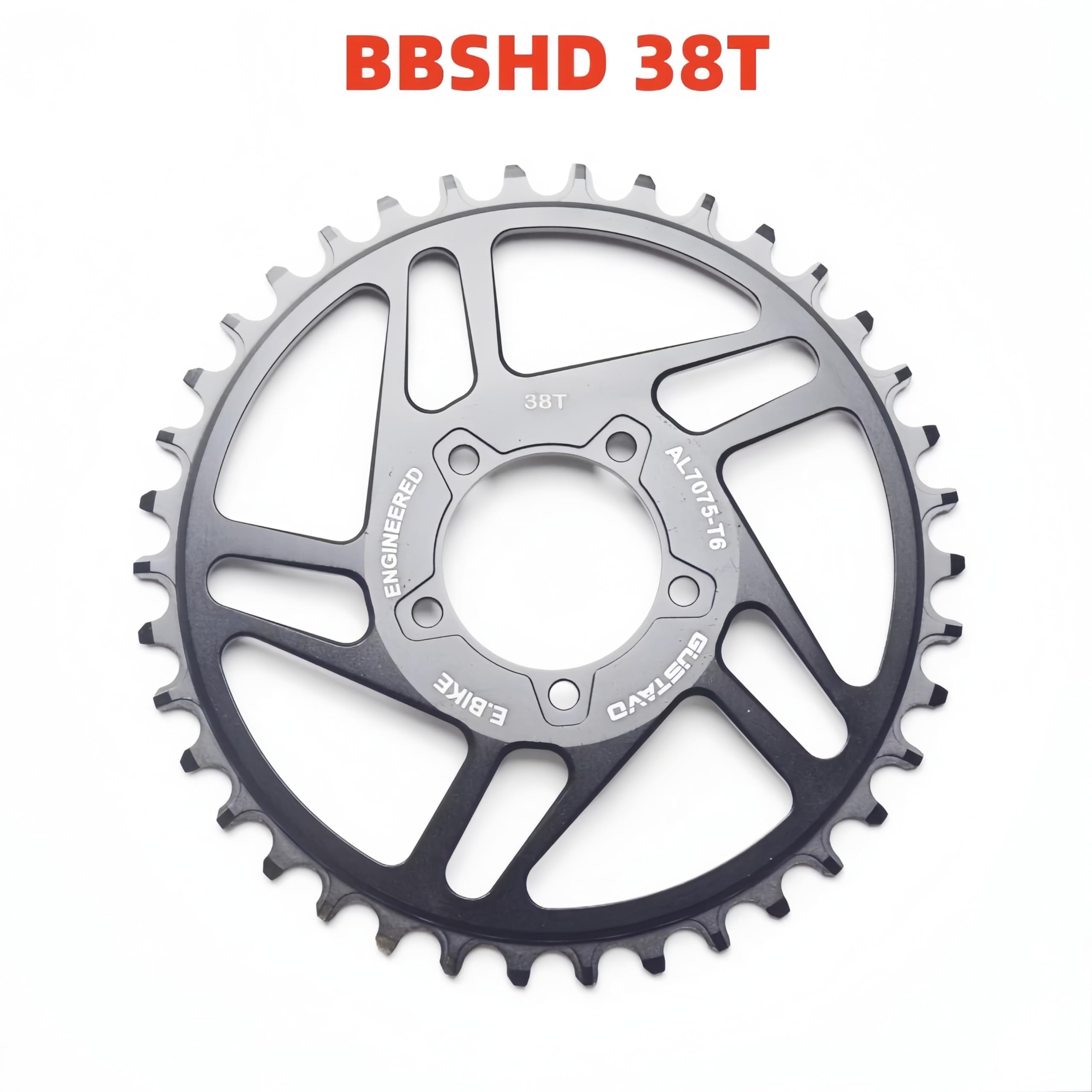 CHAOZHU Electric Bicycle Chainring,Fit Fat Bike, Offset 8MM, BF 8FUN BBSHD M625 Mid-Drive Motor Chain Wheel Size 32T 34T 36T 38T (BBSHD 38T)
