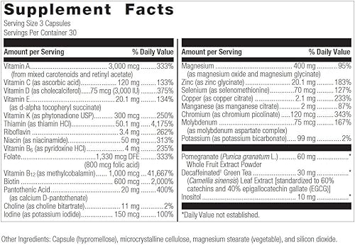 Miniatura 4 de Bariatric Advantage Ultra Multi sin hierro, multivitamínico diario de alta potencia para pacientes de cirugía bariátrica con 22 vitaminas y