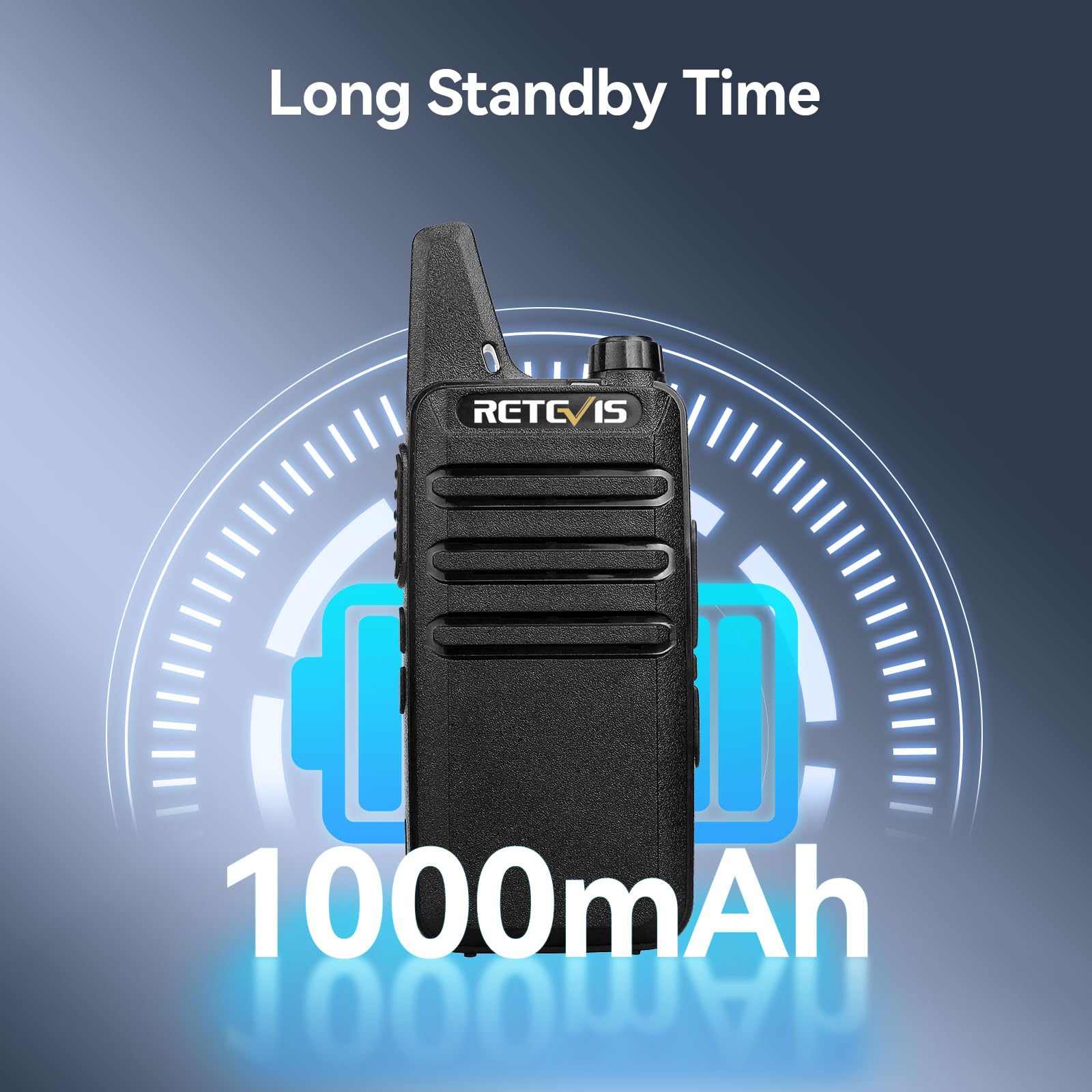 Retevis RT622 Walkie-Talkie, 113g Radio Portatile Ricaricabile, Suono Chiara, VOX, ABS Materiale, Clip Posteriore Rimovibile, PMR446 Interfono Professionali per Alpinismo, Campeggio (Nero, 1 Paio)