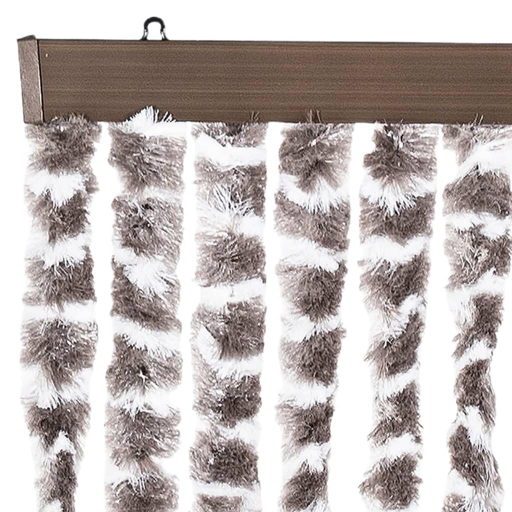 Hothingwell Zasłona przeciw muchom Chenille 90 x 200 cm Szarobrązowa