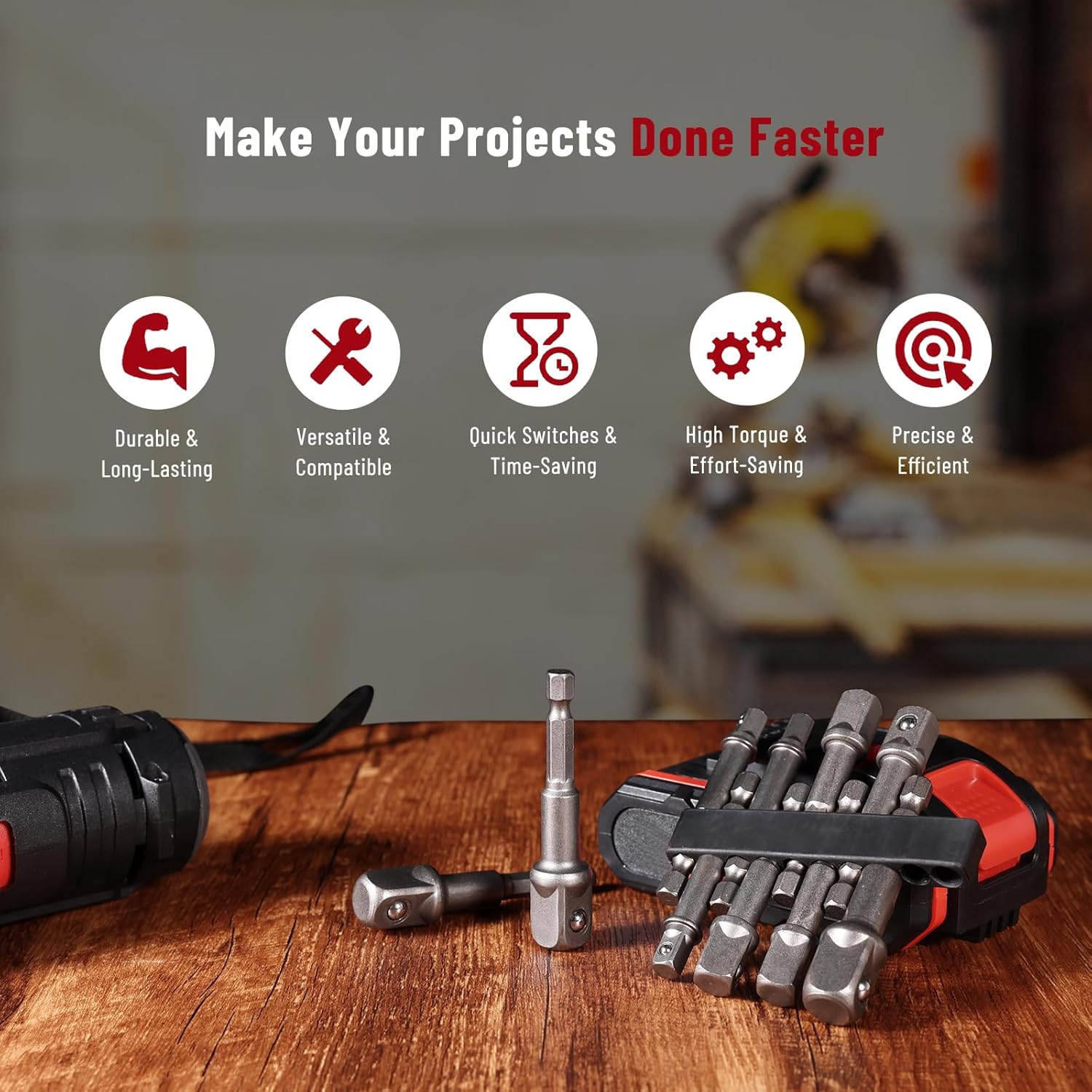 Hex Shank Socket Driver Set Bates Impact Socket Adapter Set