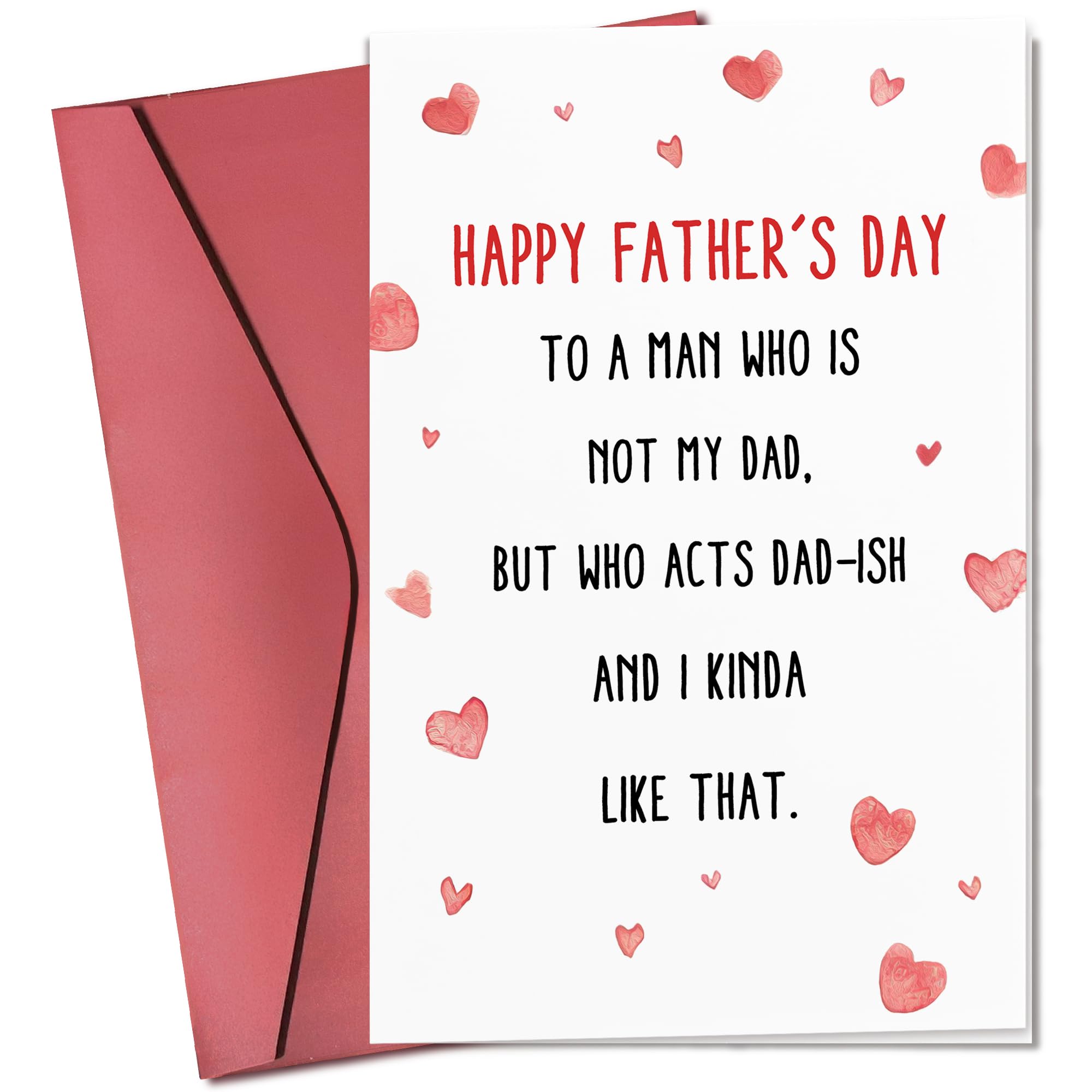 Pawzity Step Dad Fathers Day Card - Bonus Stepdad Fathers Day Cards from Step Daughter, Son, Kids - Funny Cards for Stepfather from Stepdaughter