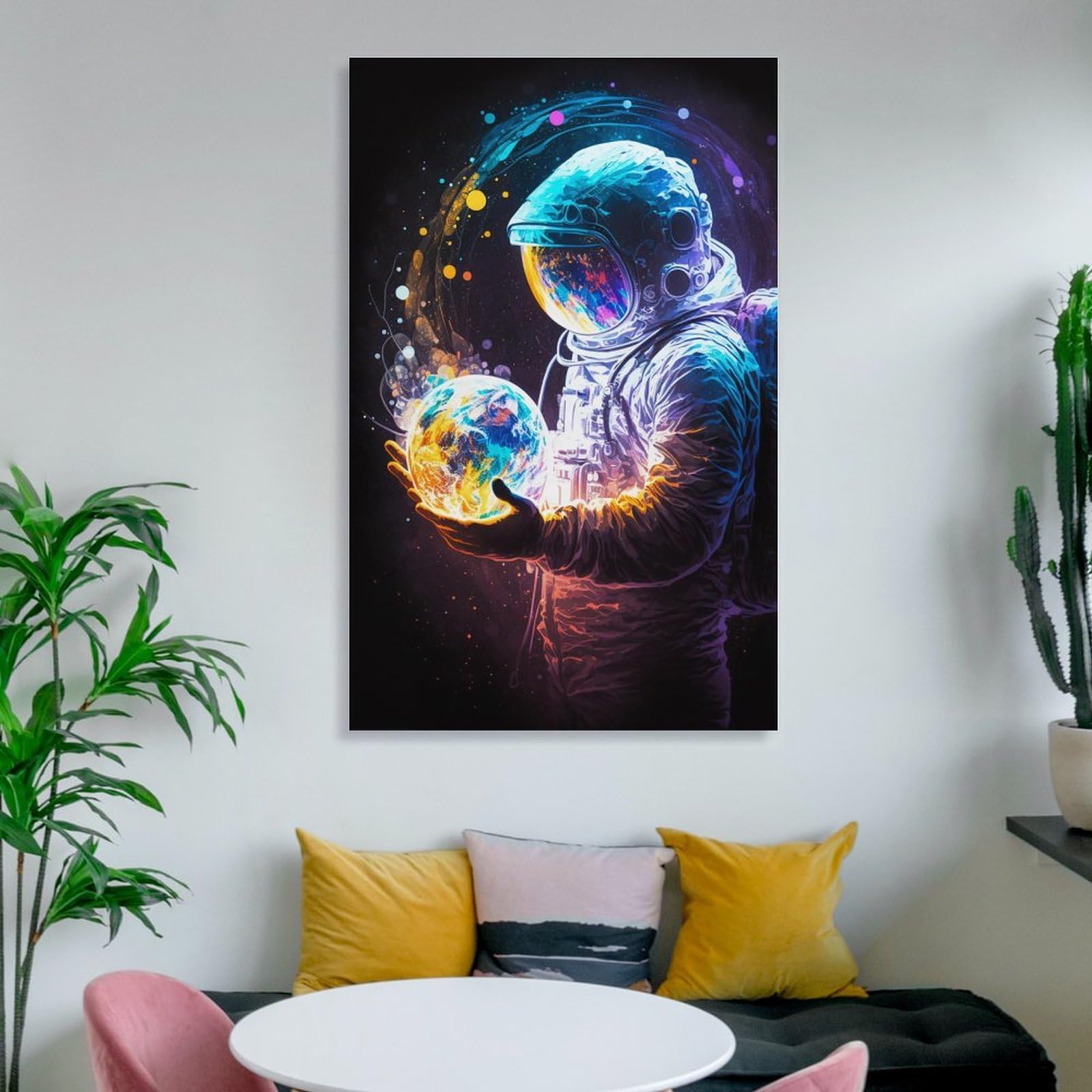 Amazon.co.jp: 絵画 3Dの宇宙飛行士インテリア 絵画 可愛くて面白い