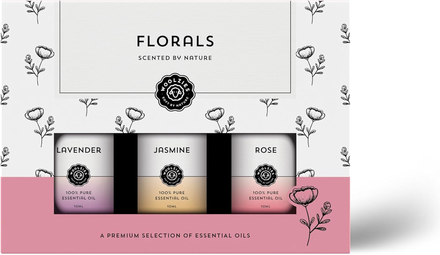 Floral Bliss Essential Oil Set | Pure, Natural & Undiluted Therapeutic Grade Essential Oils for Home, Office, Diffuser | 10 ML (3 Pack, Floral)