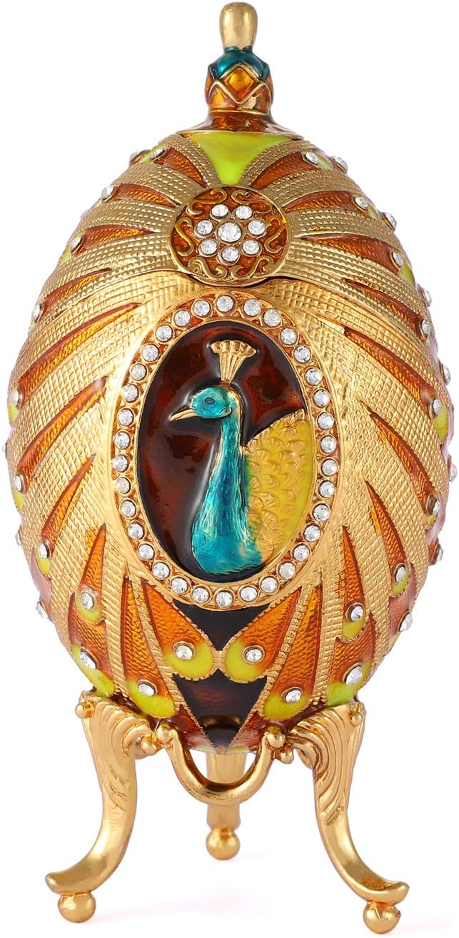 Faberge Egg Easter Rich Enamel and Sparkling Rhinestones 