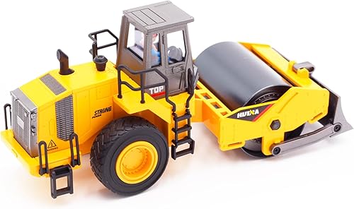 Miniatura 9 de Gemini&Genius Juguetes de vehículos de construcción a escala 135, graduador fundido a presión de ingeniería, cepilladora de carretera, modelos de