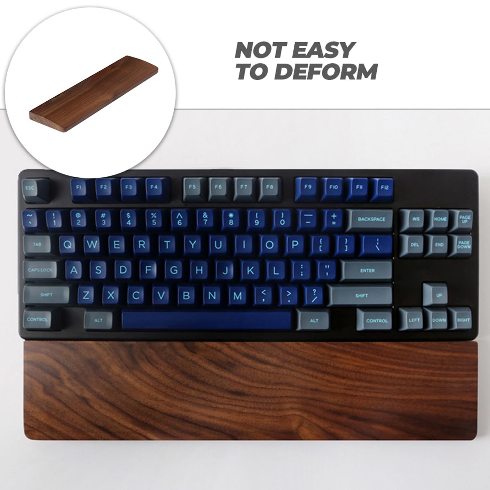 Repose-poignets pour Clavier D'ordinateur 440mm en Noyer