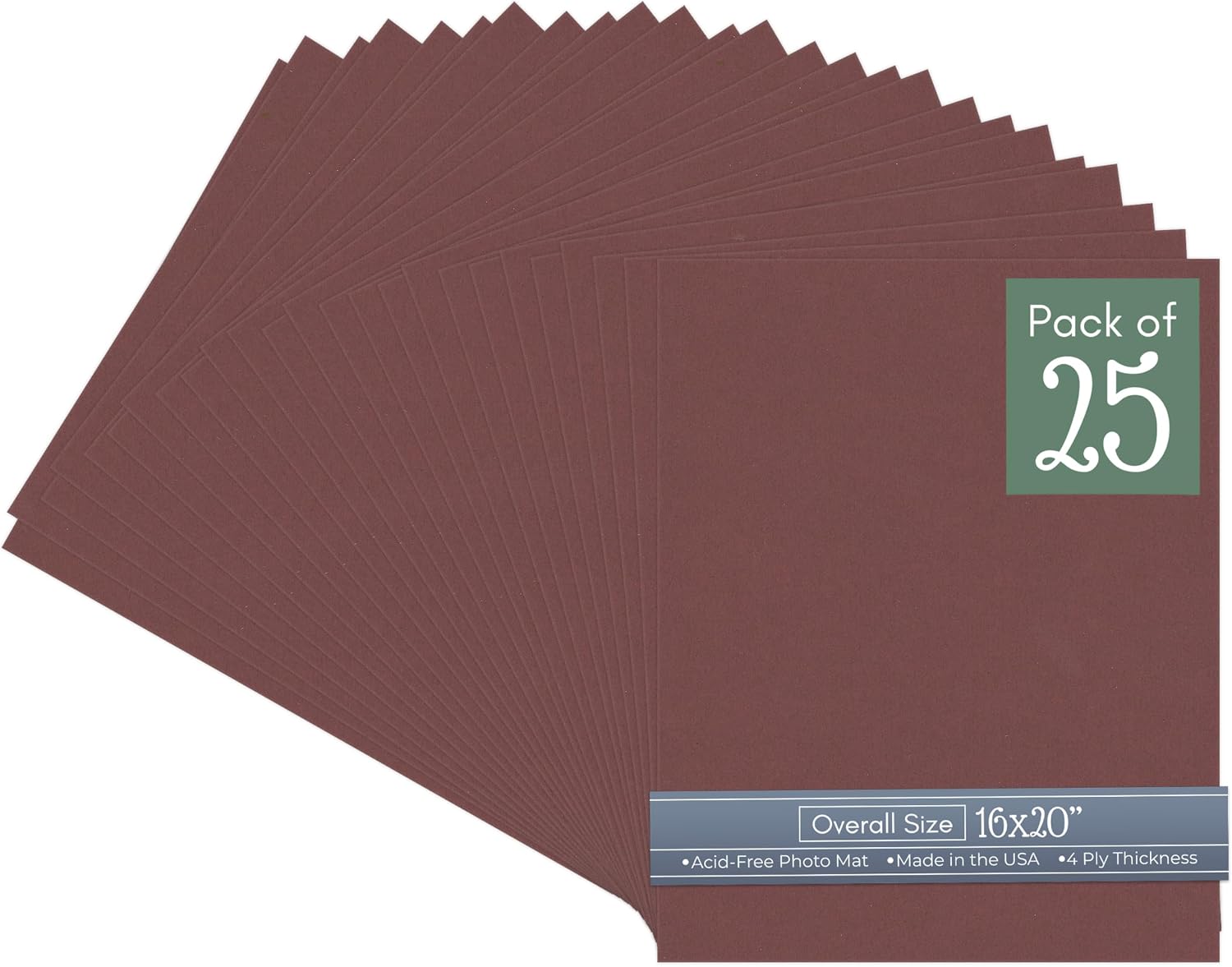 CountryArtHouse Maroon Acid Free 16x20 Backing Board - Uncut Photo Mat Board - 1 Sheet
