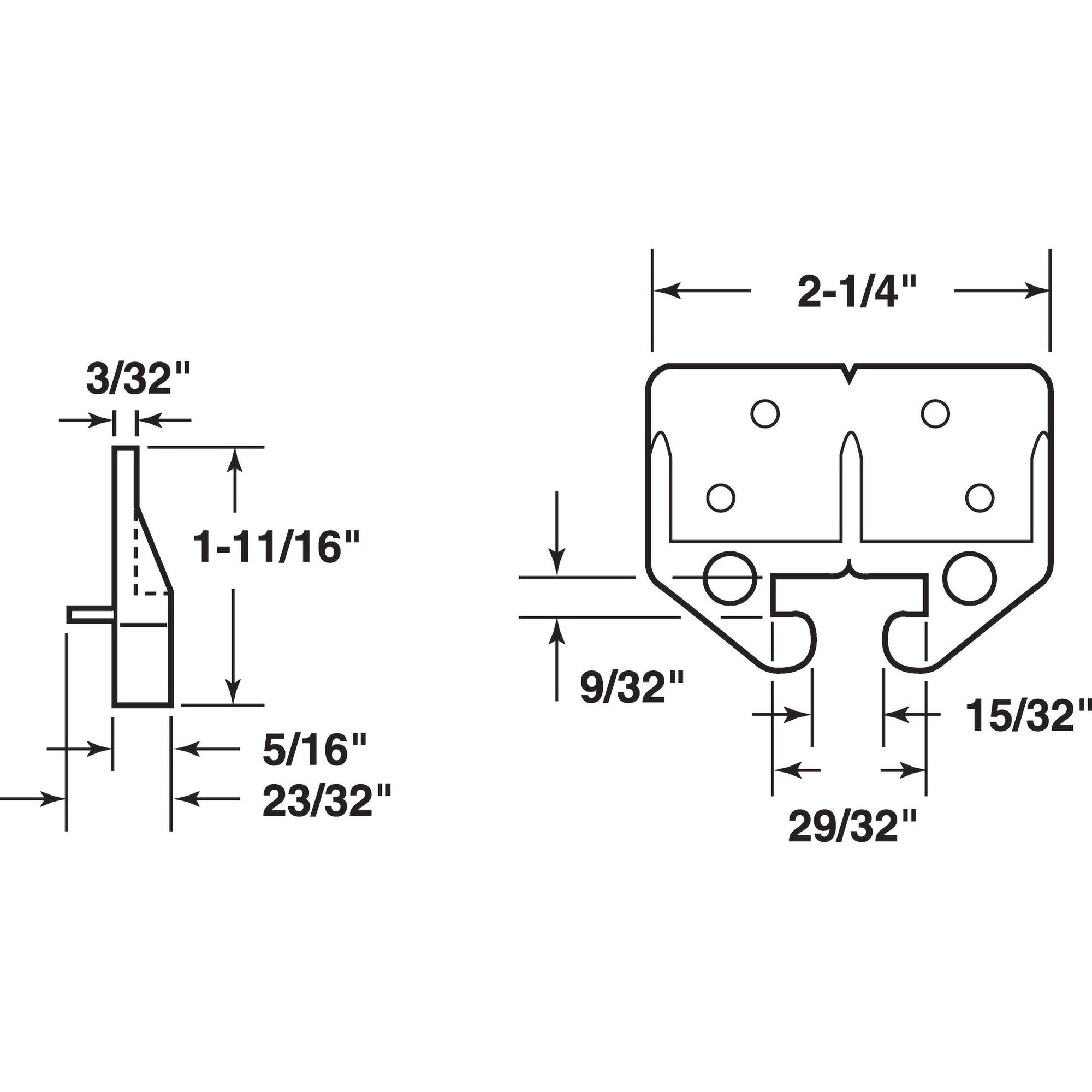 Slide-Co 22315 Drawer Track Guides for 1/4 In. x 7/8 In. Track (Single Pack)