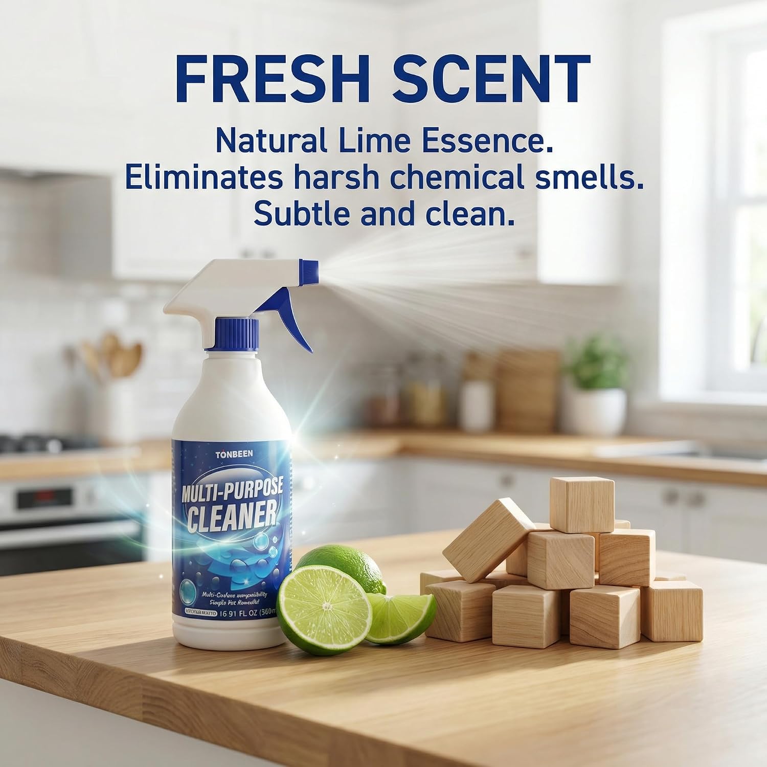 Multi-Surface Cleaner Spray for Building Blocks & Plastic Toys, Remove Grease, Fingerprints, Food Stains & Dust from Kids Play Mats, School Desks, Chairs & Backpacks, Safe for Most Surfaces, 500ml