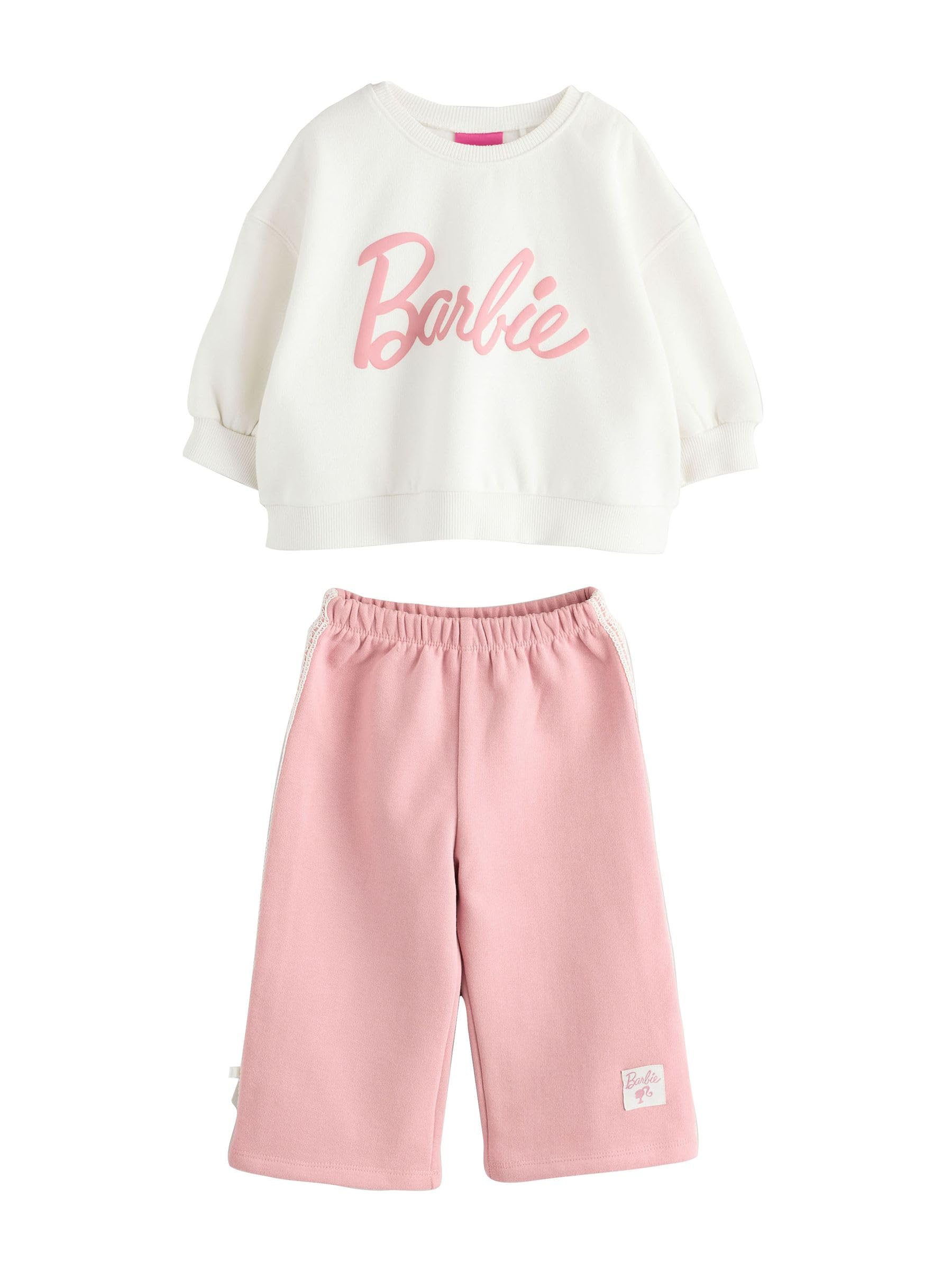 NEXT Fille Ensemble sweat Barbie et pantalon de jogging large