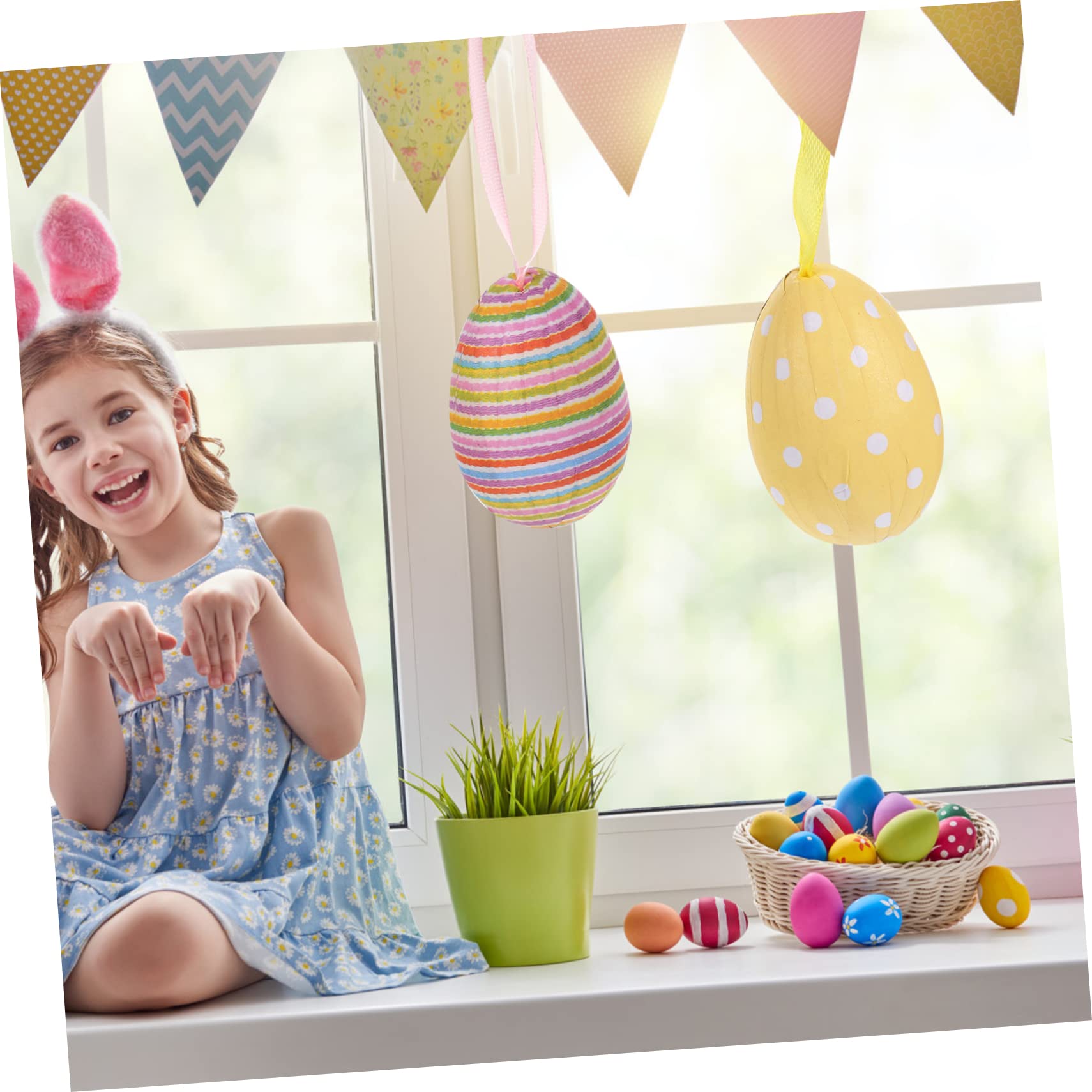Alipis 5 Sätze Ostern Dekorationseier Ostereier Zum Aufhängen Für Fröhliche Osterfeiern Für Wohnräume Schlafzimmer Und Kreative Accessoires 24 Stück * 5