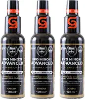Kit 3 Tônico Pro Minoxi Advanced 120ml Gran Cosmética Antiqueda e Crescimento de Barba Cabelo e Sobrancelha Preenchimento de Falhas