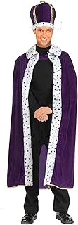 Men's King Robe and Crown Set, One Size for Themed Parties and Halloween