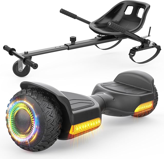 Gyroor All-Terrain Hoverboard with Seat Attachment