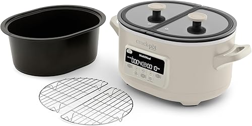 Miniatura 2 de Crock-Pot Olla antiadherente con revestimiento de cerámica de 8 cuartos de galón, compatible con multicocina multicomida, tamaño de 8 cuartos de