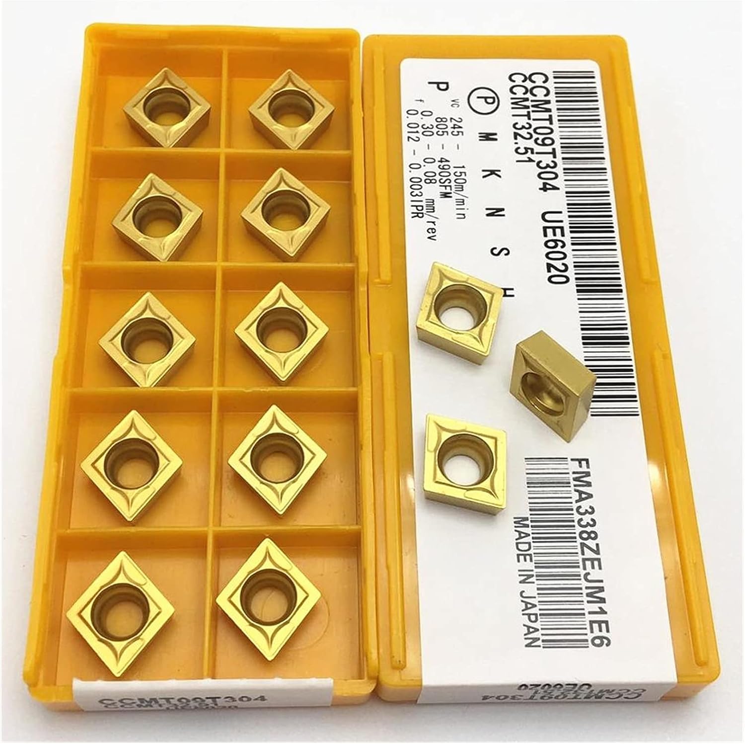Carbide Milling Cutter 10PCS Turning Tool CCMT09T304 UE6020 Carbide Insert Turning Tool Turning Tool Face Milling Cutter CNC CCMT 09T304 (Angle : CCMT09T304 UE6020, Insert Width(mm) : 10PCS(1box))