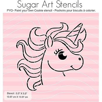 Amazon Com Unicorn Pyo Cookie Stencil Paint Your Own St00403