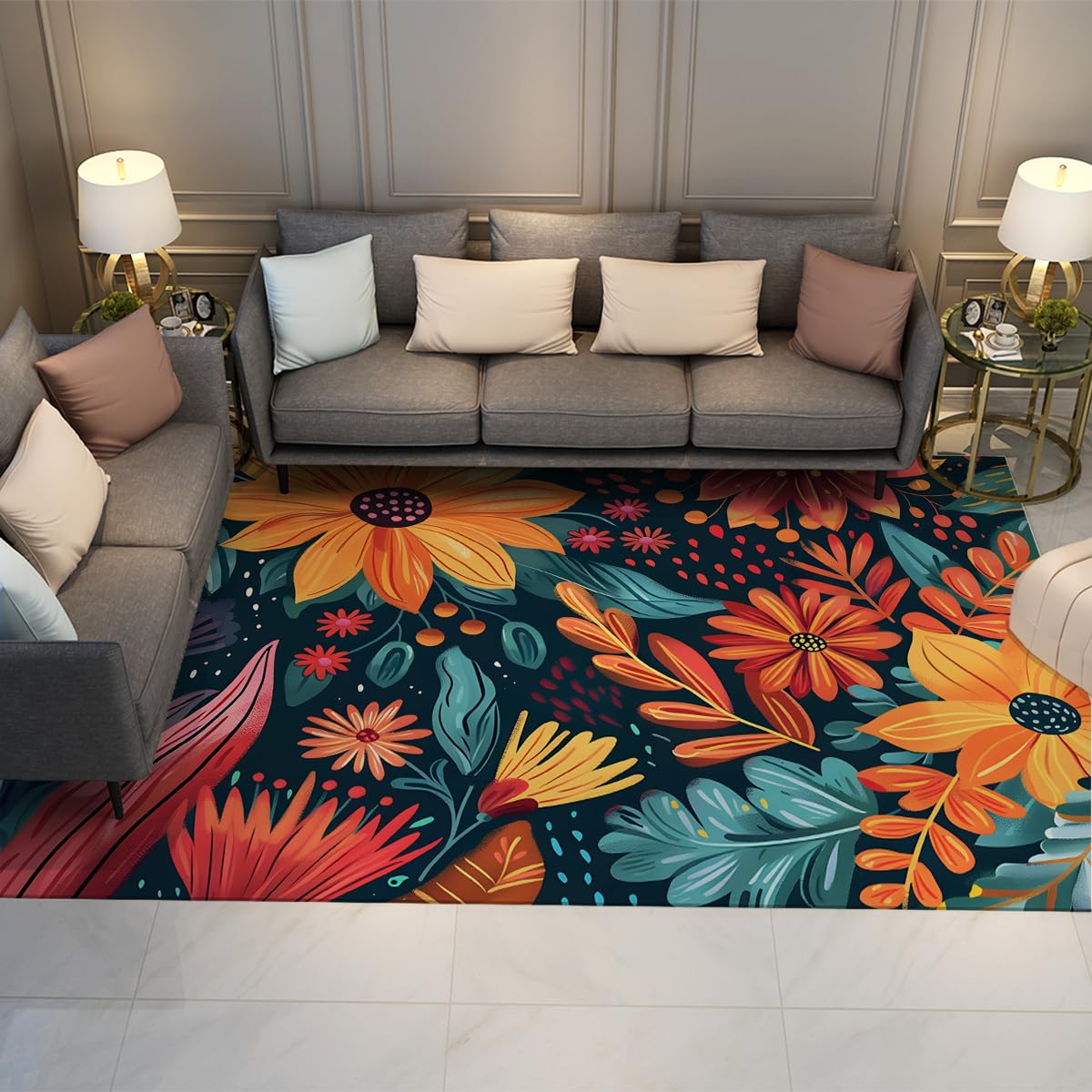 Lavable 140 x 200 dywan do pomieszczeń tropikalnych dywanów roślinnych
