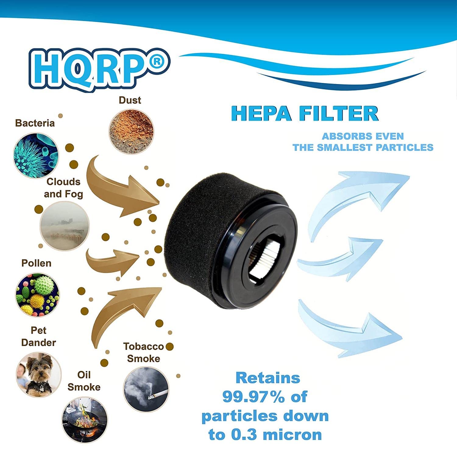 HQRP Filtro Pre-Motore In Schiuma Per Bissell CleanView - Sostituisce 2032662/1601502, Lavabile, Compatibile Con Modelli 2410, 2412, 3247, 1322 E Altri