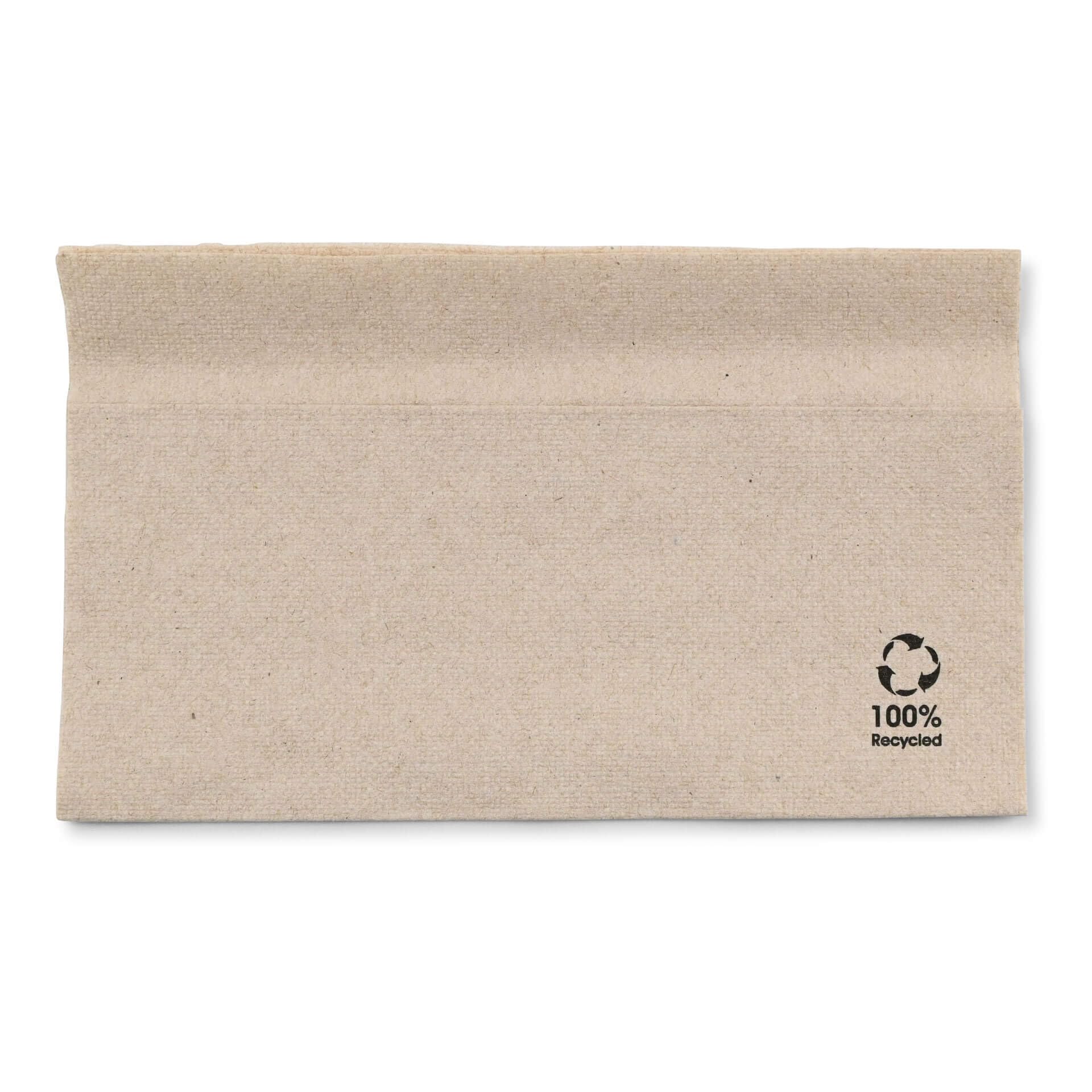 BIOZOYG servilletas de papel reciclado 33x33 cm sin blanquear I servilletas marrón 1 capa I servilletas para gastronomía 1/8 pliegue I servilletas para pizza I servilletas de fiestas 4800 unidades