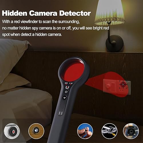 Miniatura 4 de Detectores de cámara oculta para hotel, detector de insectos, detector de rastreador GPS, escáner de señal inalámbrico para Airbnb oficina baño, 4