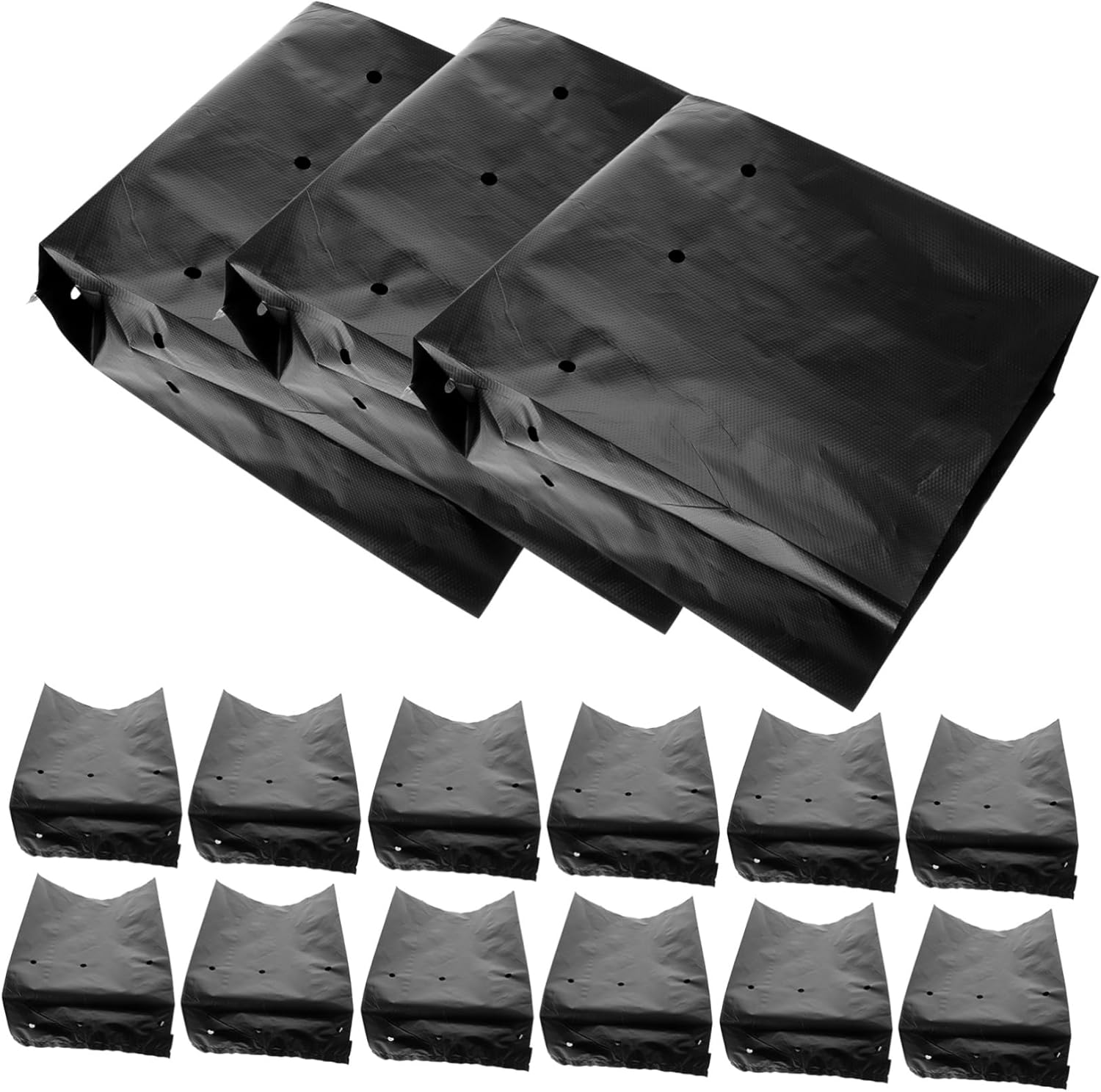 100pcs Thicken Pe Planting Bags for Fruits Vegetables and Flowers Nursery Grow Bags for Home Gardening Excellent Drainage