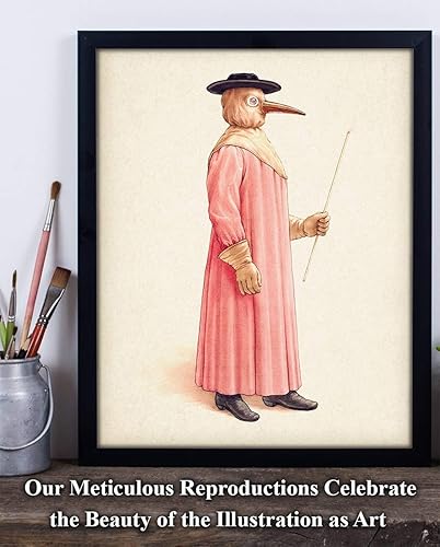 Miniatura 7 de Plague Doctor Illustration - Rustic Occult Print, Goths or Witches Creepy Illustrations for Home Decor, Aesthetic Wall Prints and Gift Idea, 11x14