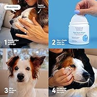 Vista 5 de Veterinary Formula Smart Coat Complex Toallitas para ojos y cara para perros y gatos, 100 unidades – Elimina suavemente las manchas de lágrimas
