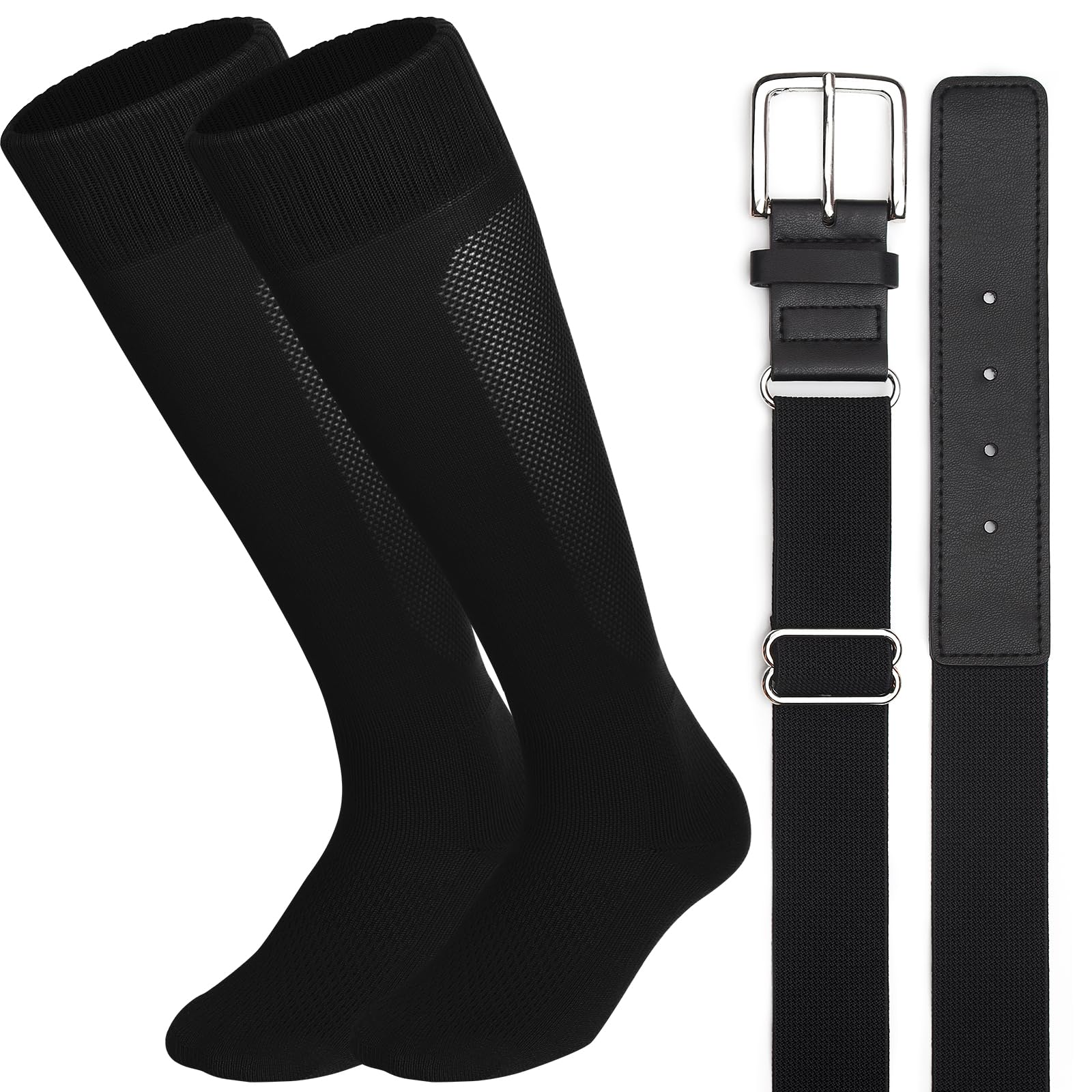 Baseball Socks and Belt Combo for Youth Adult Softball Sock Belt for Boys and Girls