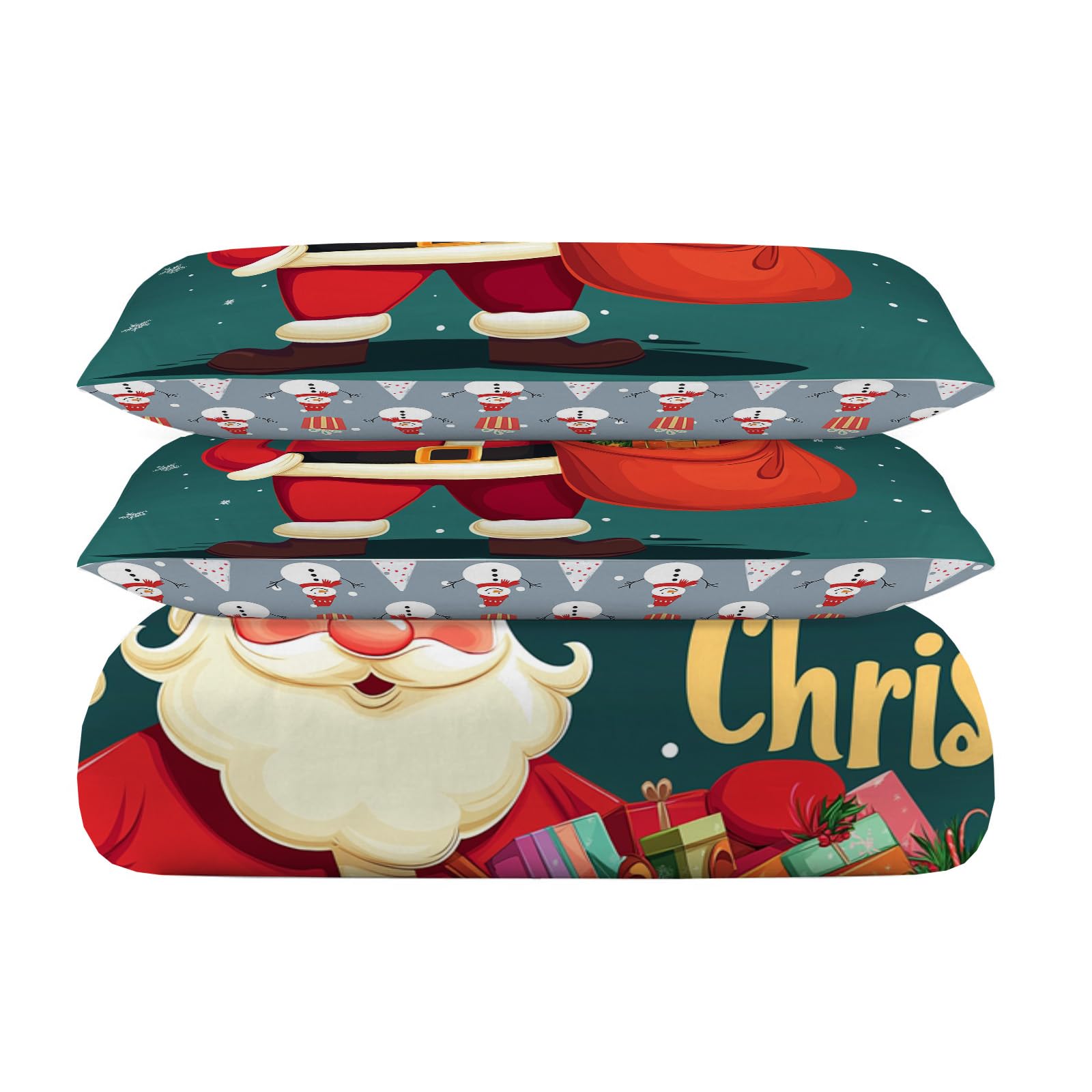 Housse de couette Noël 140x200 bonhomme de neige pour réchauffer les nuits d'hiver