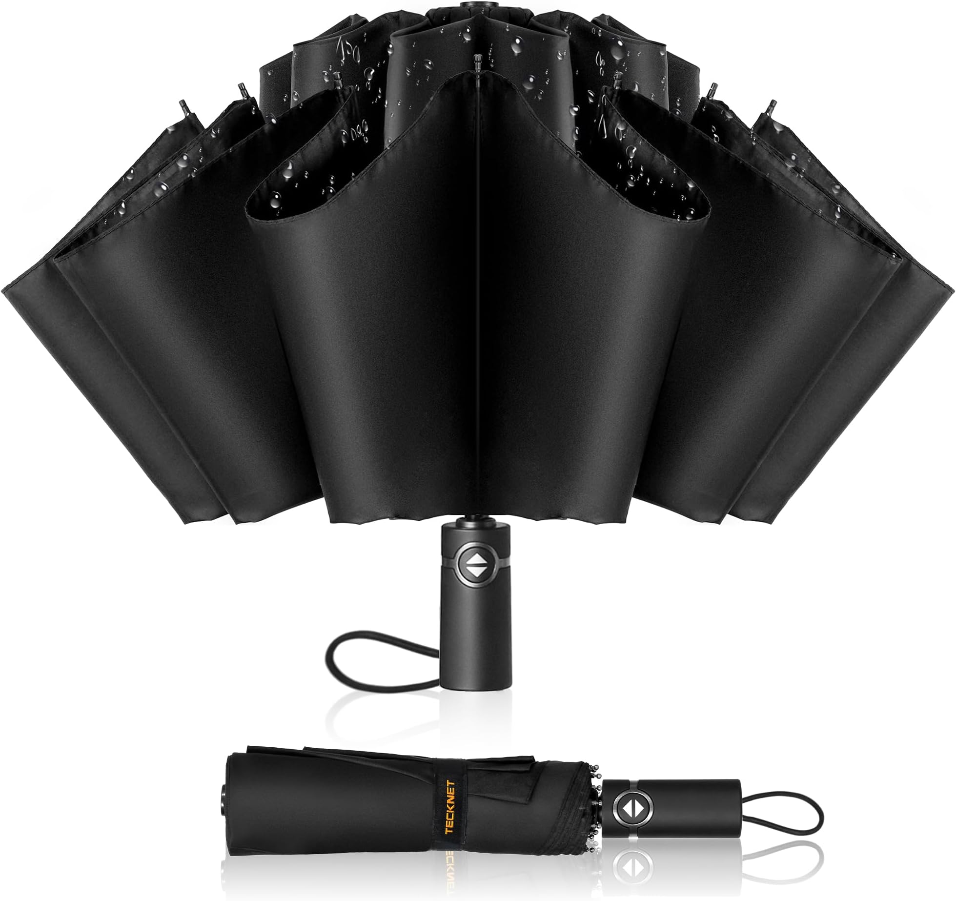 Compact Strong Windproof Umbrella-Automatic Inverted Design for Rain&Wind, 210T Waterproof Canopy Portable Travel Umbrella FitsCar & Backpack, Lightweight Folding Umbrella for Men Women