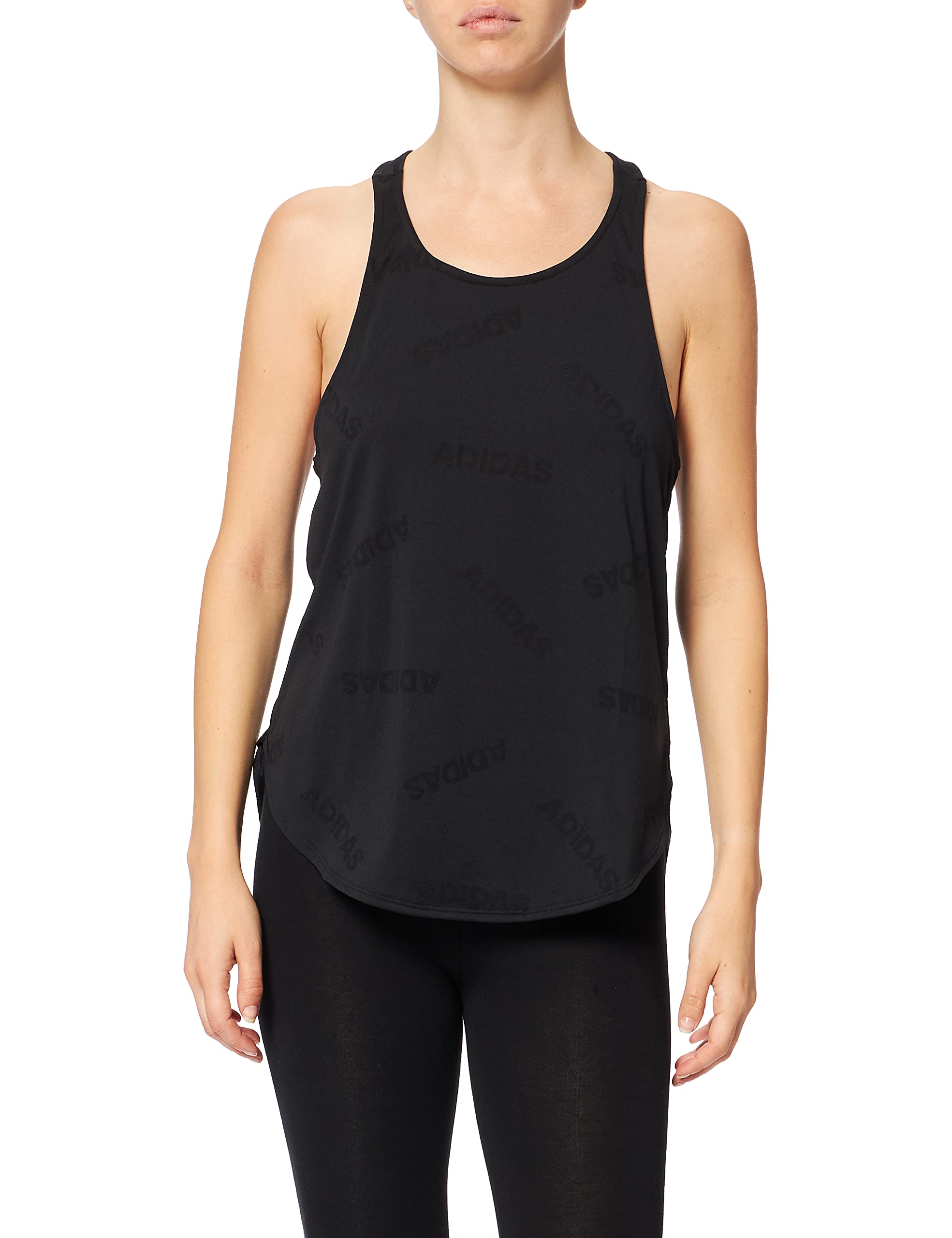 adidas Damska koszulka bez rękawów Adi Jaqrd, czarny/biały, XS