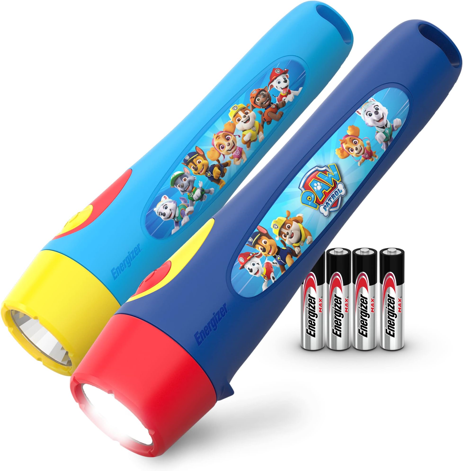PAW Patrol Flashlights (2-Pack), Paw Patrol Toys for Boys and Girls, Great Lightweight LED Flashlights for Kids (Batteries Included)