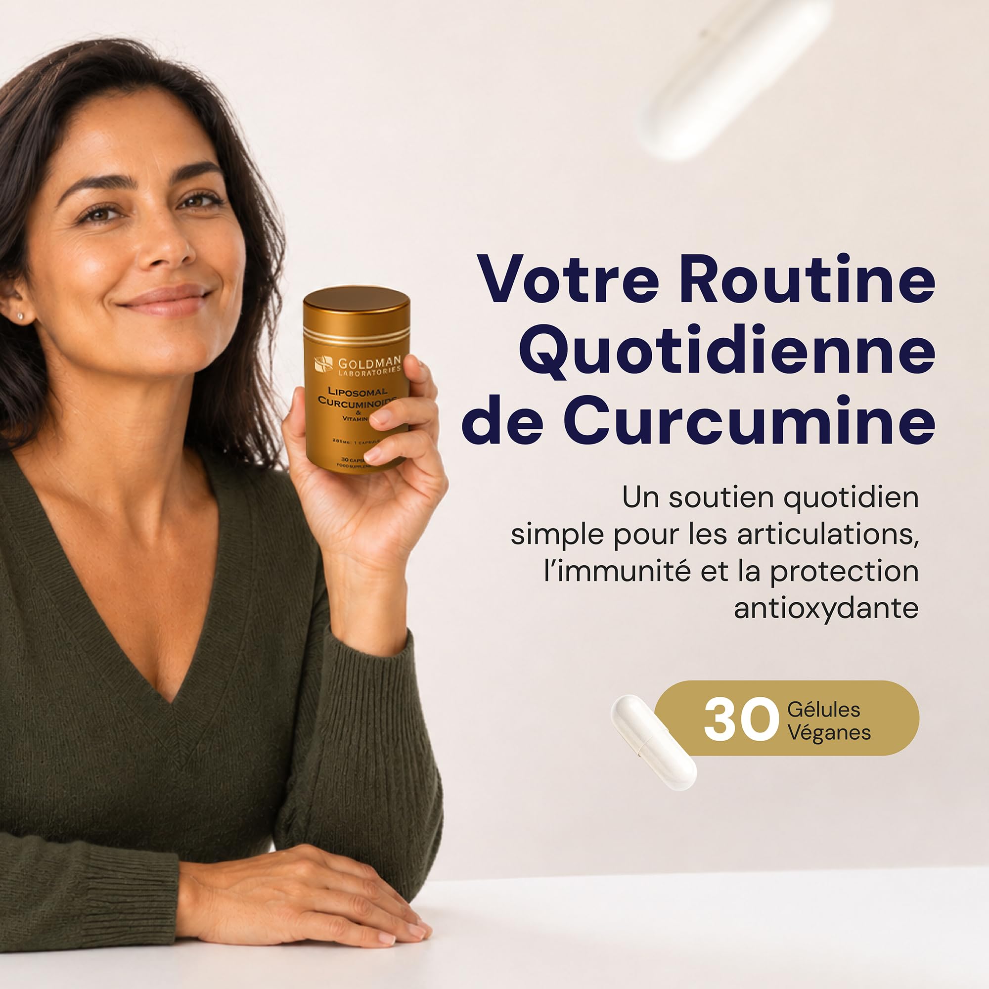 Liposomal Curcuminoids - Goldman Laboratories - Antioxydant - Immunité - Santé articulaire - Végétalien