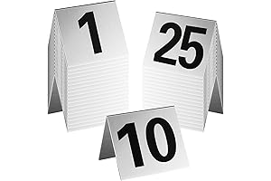 25 Piece Stackable Aluminum Table Numbers