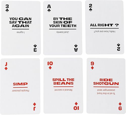 Miniatura 4 de Lingo Naipes americanos | Tarjetas de viaje | Aprende vocabulario de jerga americana de una manera divertida y fácil | 52 traducciones esenciales