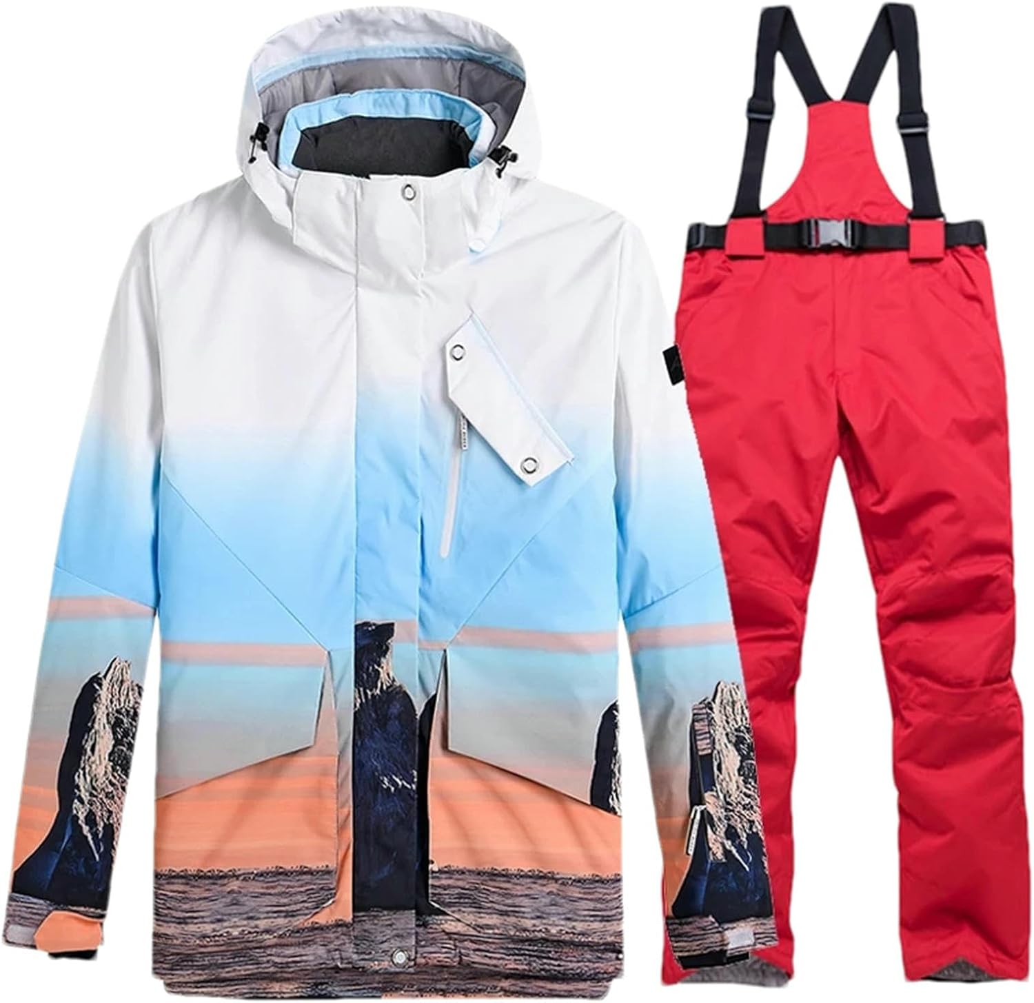 Men Snow Wear Suit Sets Snowboarding Suit Ski Clothes Ski Jacket Pant