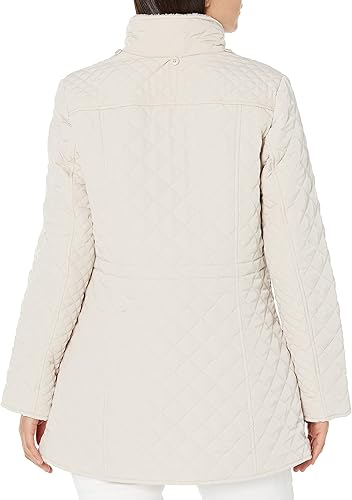 Miniatura 3 de Laundry by Shelli Segal Chaqueta de piel de oveja sintética acolchada 34 con capucha para mujer