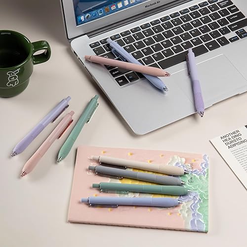 Miniatura 7 de Linbsunne Bolígrafos de gel de tinta color negro para oficina, de punta fina de 0.5 mm, de trabajo retráctil de escritura suave (12 unidades)