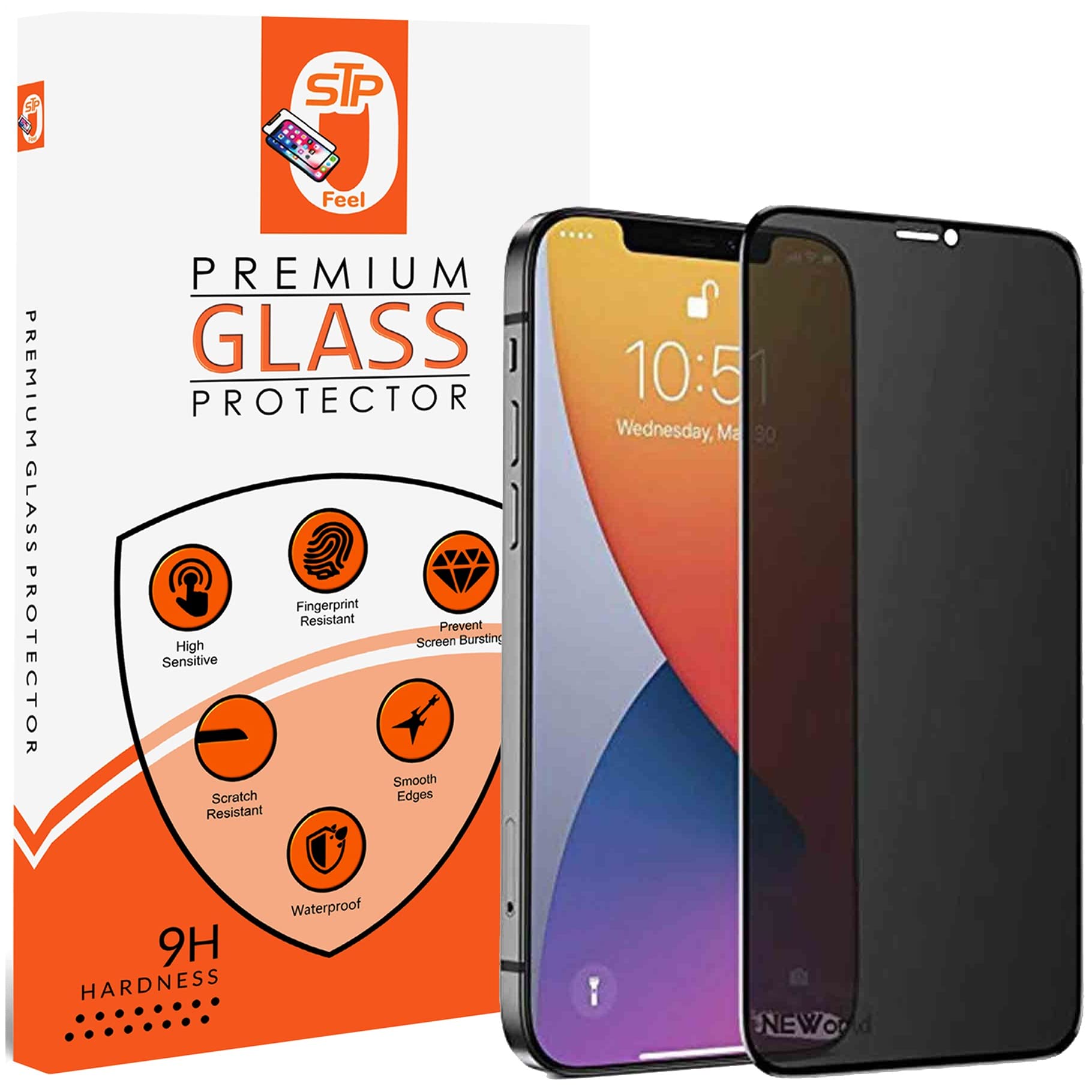 STP FEEL® Premium Grade Privacy Tempered Glass Screen Protector Guard Compatible For Oneplus Nord CE6 lite 5G (6.72 Inch, Pack of 1) Full Edge to Edge Coverage Anti-Spy/Anti-Peeping 9H Hardness — Amazon image 22