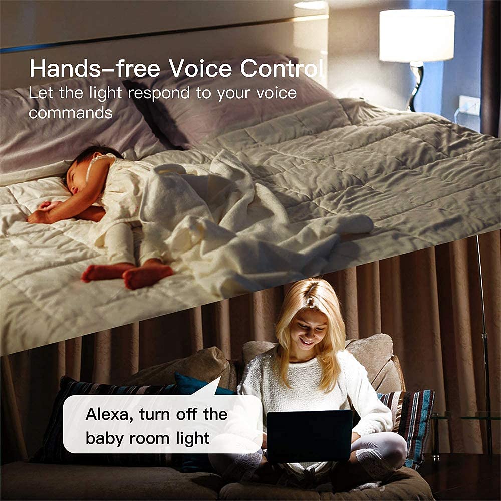 Smart WiFi Switch 4 Pole, Touch, White, ON-AUTOMATIC-ON, Compatible with Alexa
