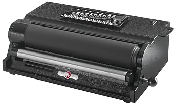 Rhin-O-Tuff HD4170 Onyx Rhin-O-Roll Electric Coil Inserter Module, Coil Sizing Gauge, 12" Dual Powered Rollers, Crimping Pliers and Crimping Pliers Holder, Book Thickness Gauge