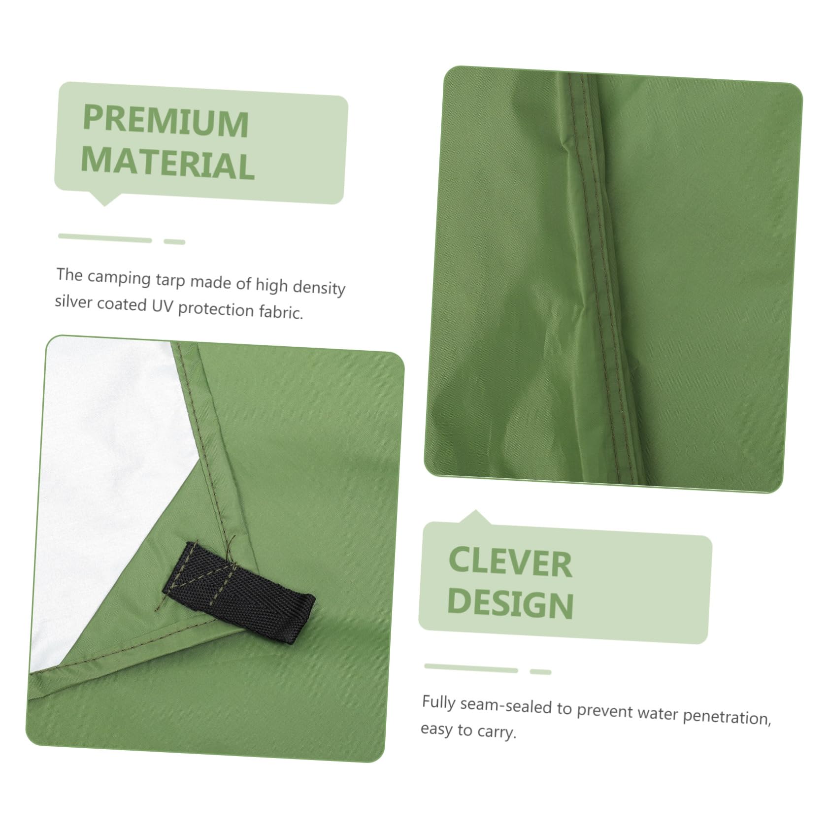 Tente en Bâche Extérieure Imperméable et Anti-UV, Verte, Portable