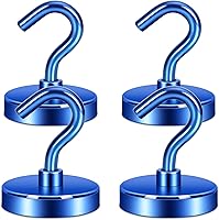 Vista 55 de Neosmuk Ganchos Magnéticos de Servicio Pesado, Imán Fuerte con Gancho para Refrigerador, Ganchos Industriales Súper de Neodimio de Resistencia Extra