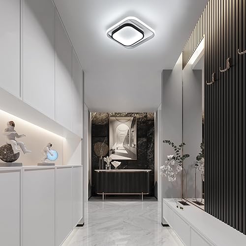 Miniatura 6 de AUA Moderna lámpara LED de techo, 21 W, montaje empotrado redondo para pasillo, 9 pulgadas, 3000 K, cerca de techo, para cocina, pasillo, balcón,