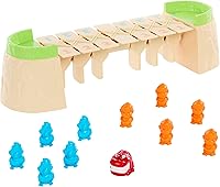 Vista 1 de Mattel Games Greedy Gator - Juego para niños para 2 jugadores para familias y fiestas, consigue que los monos atraviesen el puente primero