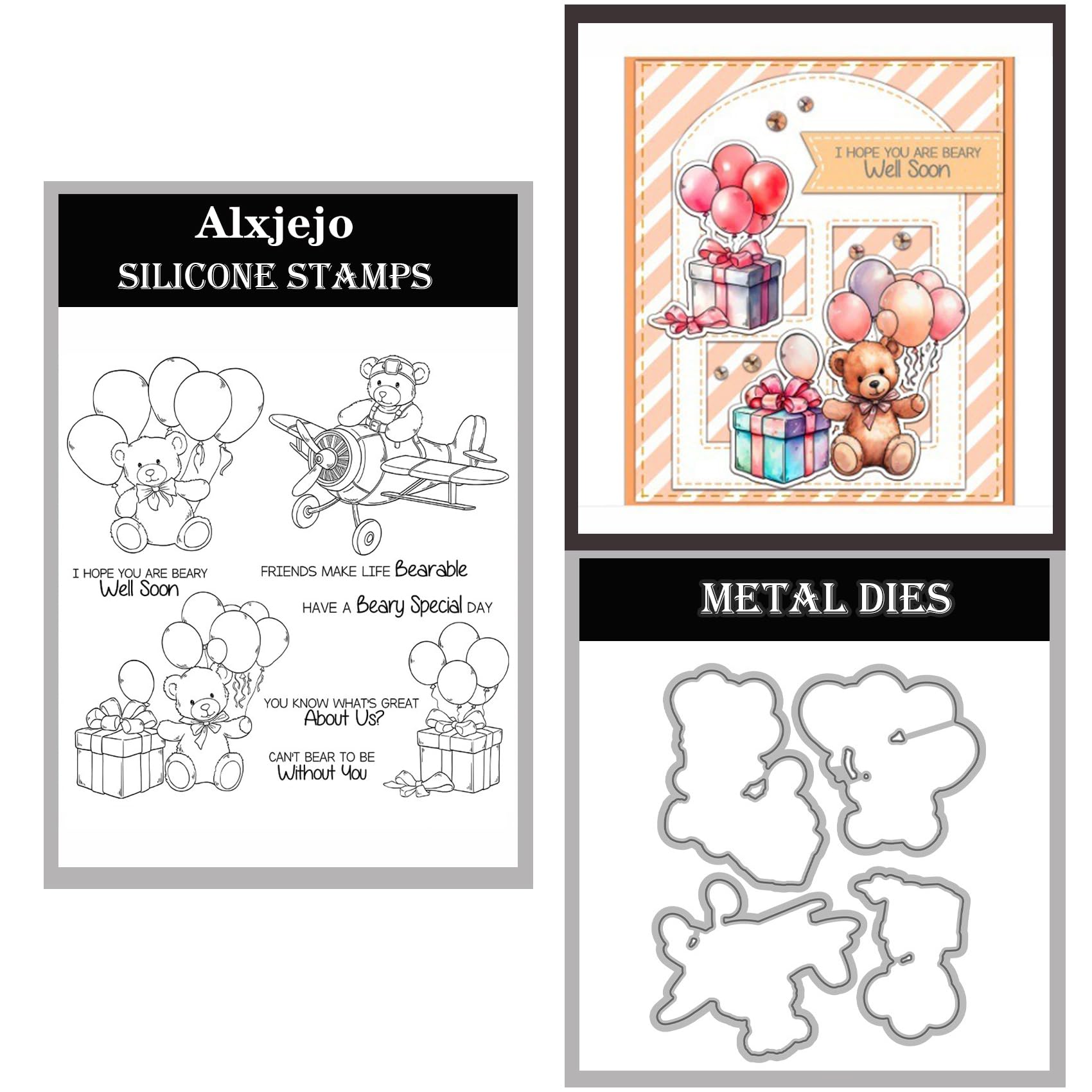 Alxjejo Cutting Dies and Stamps Set 2024-2025-2026,Stamps and die for Card Making for DIY Birthdays, Thanksgiving Day, Valentine's Day, Scrapbooking, Art Craft, Festivals Greeting Card Album