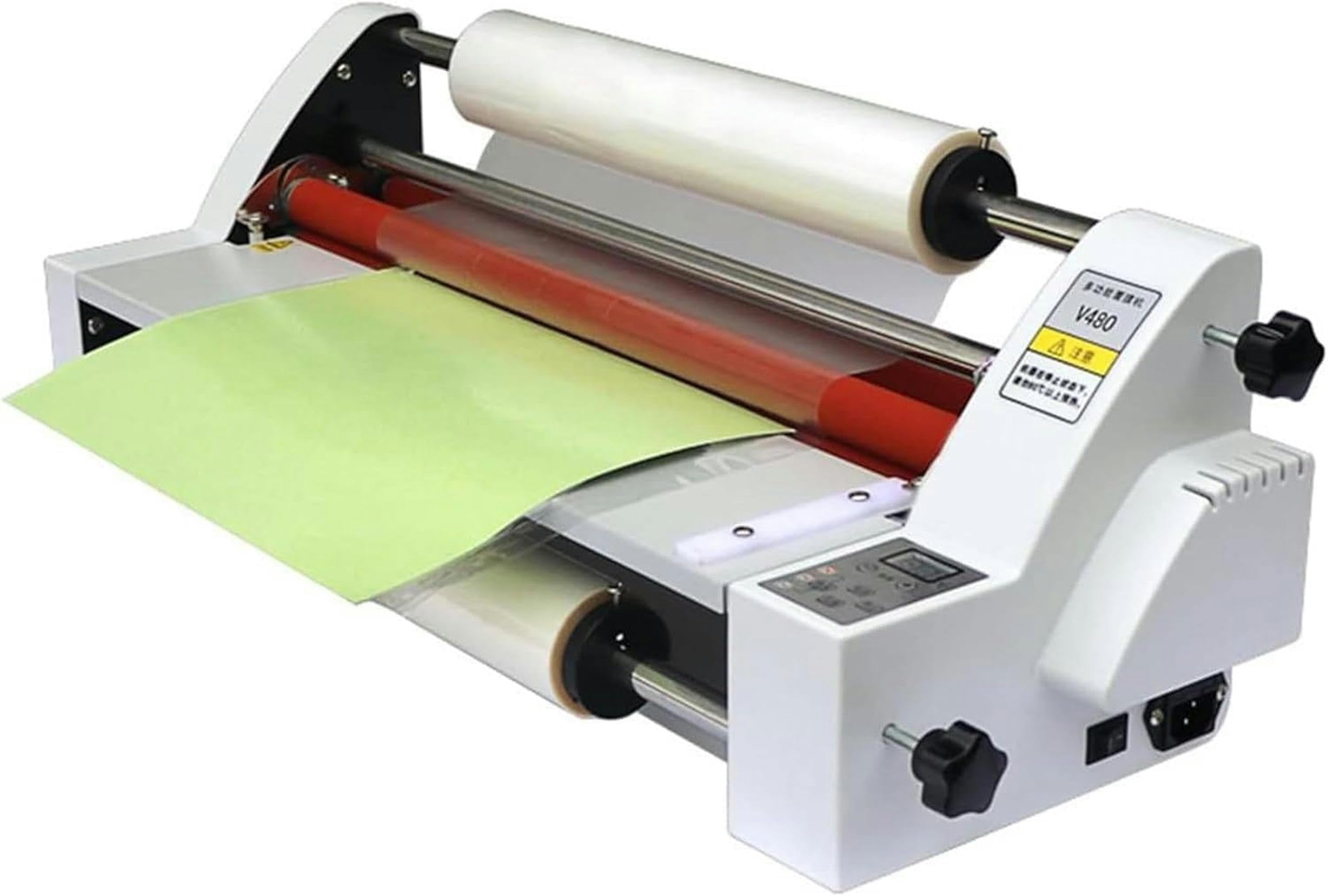 Laminator, pojedyncza, dwustronna prasa termiczna o szerokości 480 mm, laminowanie na zimno i gorąco do użytku komercyjnego w biurach szkolnych