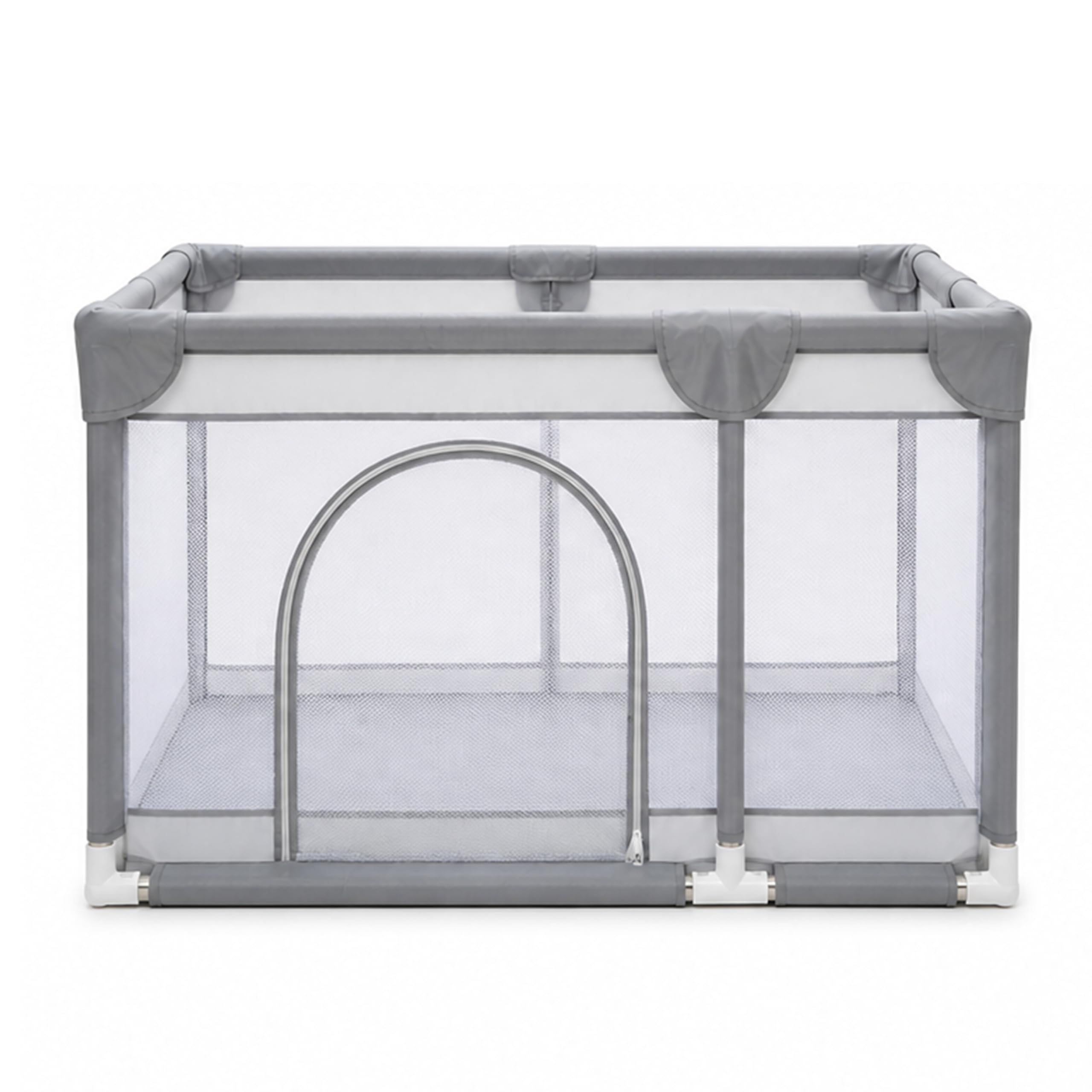 Parc bébé XL - 150x180cm - Pliable - Parc avec Maille Respirante - Sûr et Solide - Sac de Transport Inclus - Gris